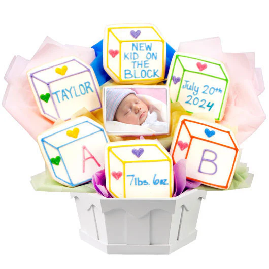 Photo Cookies -  Baby Blocks